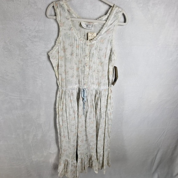 Eileen West Other - Vtg Eileen West Women's Nightgown Sleeveless Floral Multicolor Sz L Cottagecore